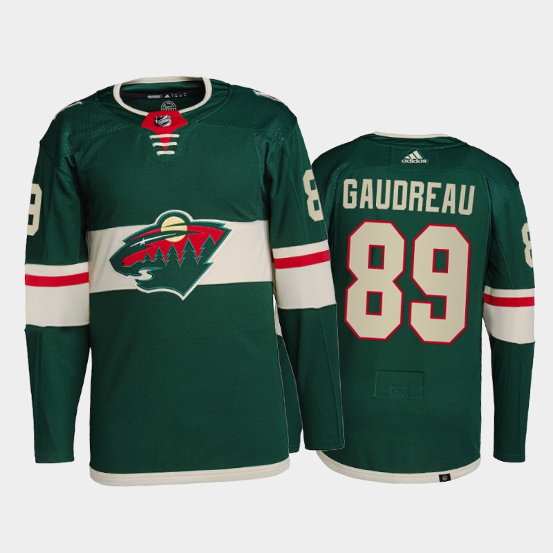 Frederick Gaudreau Minnesota Wild Primegreen Pro Jersey 2021-22 Green #89 Home Uniform