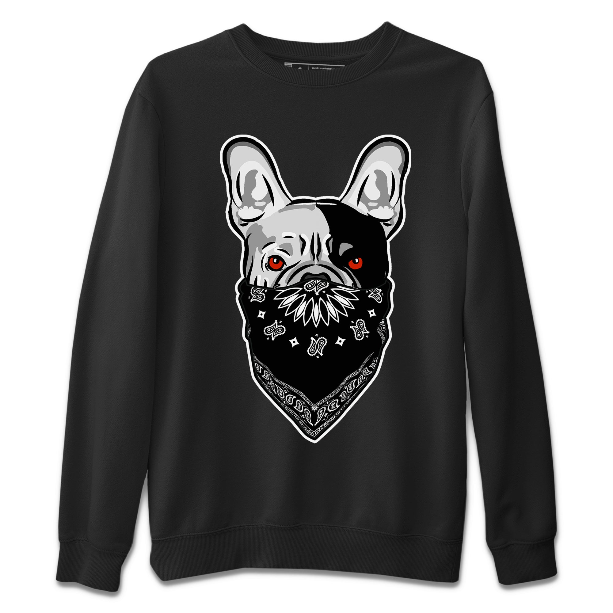 French Bulldog Bandana Unisex Sweater – Air Jordan 13 Black Flint, Sneakers Matching Sweater