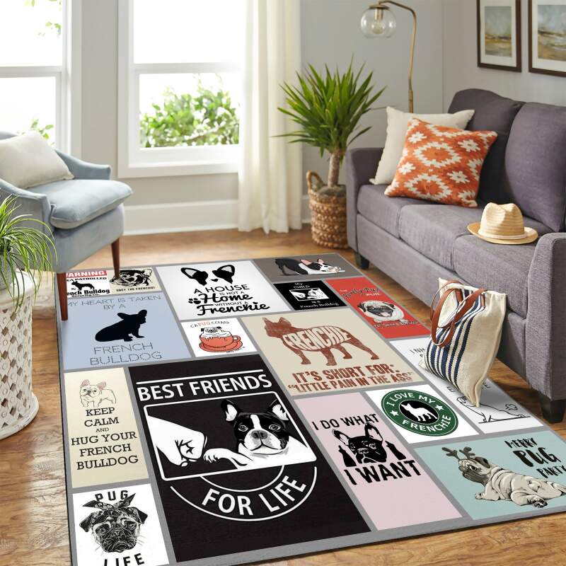 French Bulldog Mk Carpet Area Rectangle Rug