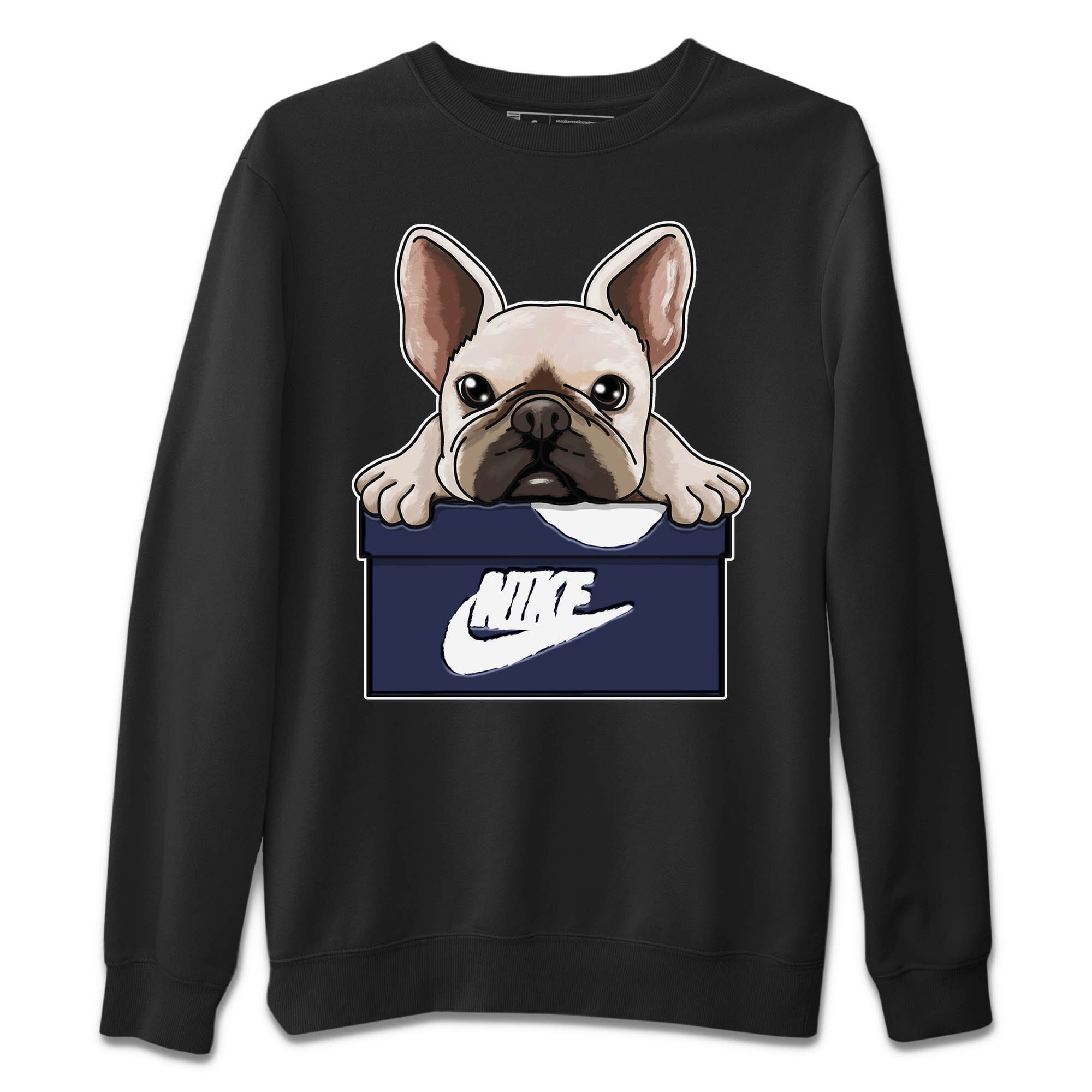 French Bulldog Unisex Sweater – Air Jordan 11 Midnight Navy, Sneakers Matching Sweater