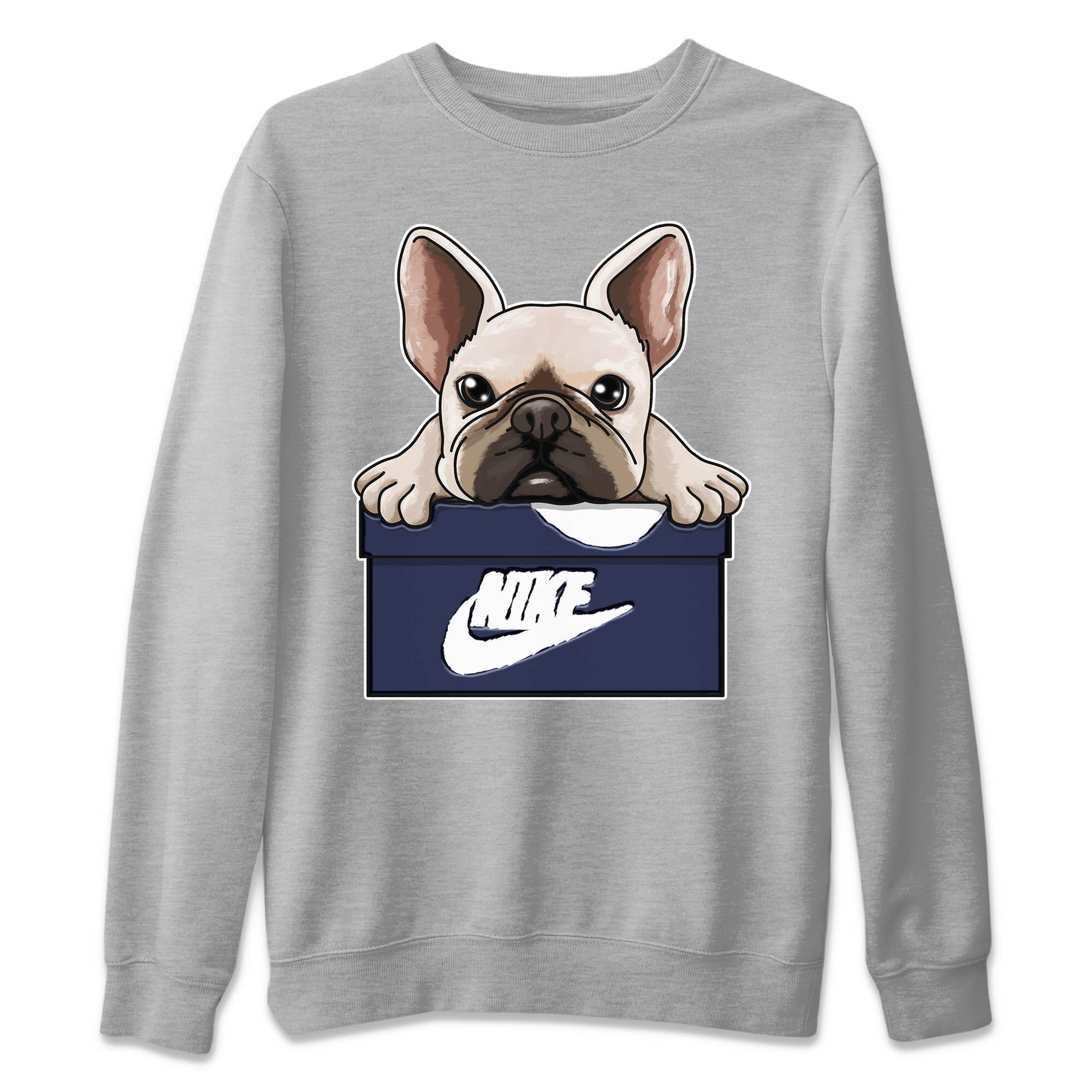 French Bulldog Unisex Sweater – Air Jordan 11 Midnight Navy, Sneakers Matching Sweater