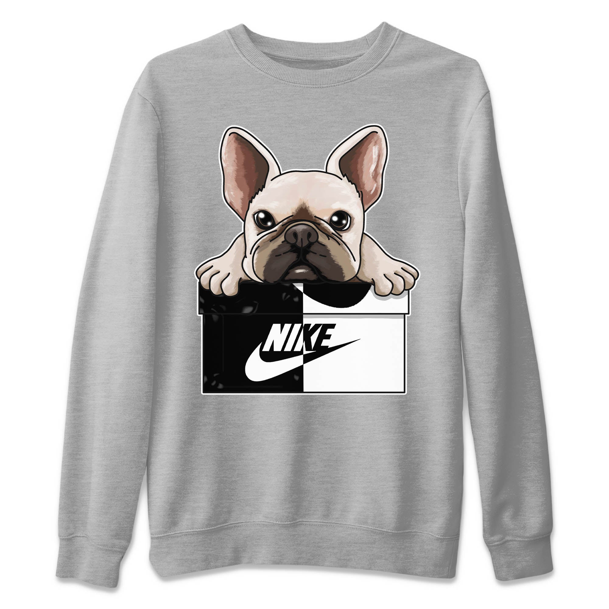 French Bulldog Unisex Sweater – Air Jordan 1 Homage, Sneakers Matching Sweater