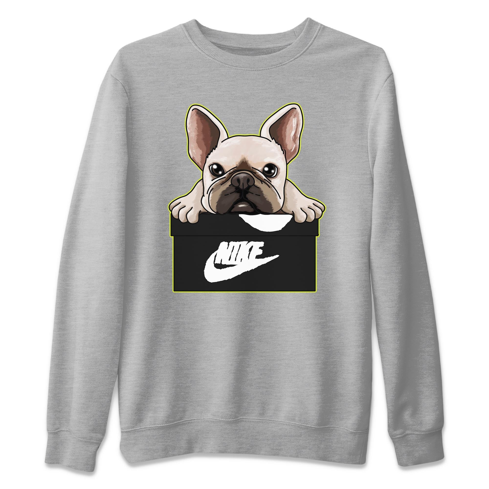 French Bulldog Unisex Sweater – Air Jordan 1 Visionaire, Sneakers Matching Sweater