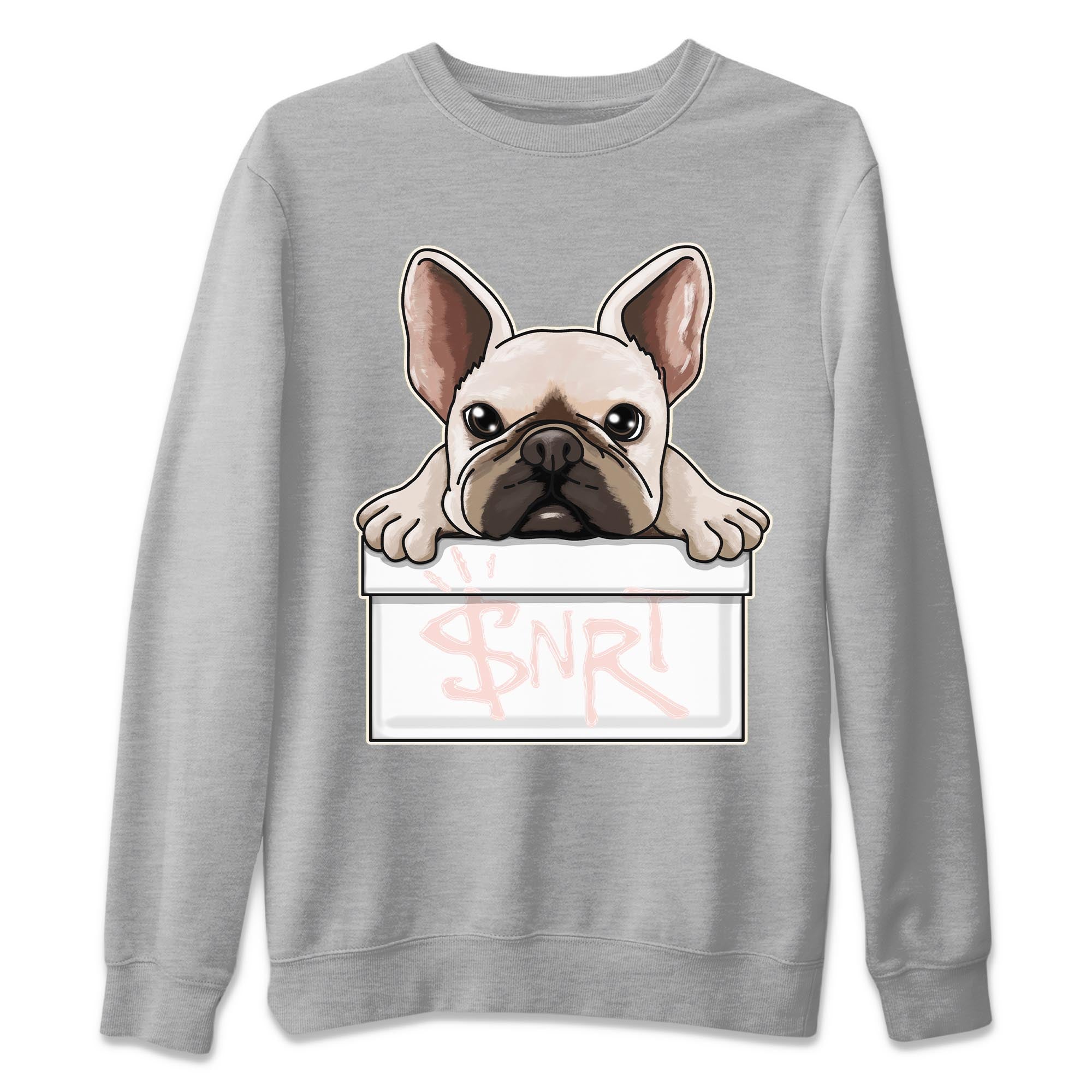 French Bulldog Unisex Sweater – Air Jordan 1 Washed Pink, Sneakers Matching Sweater