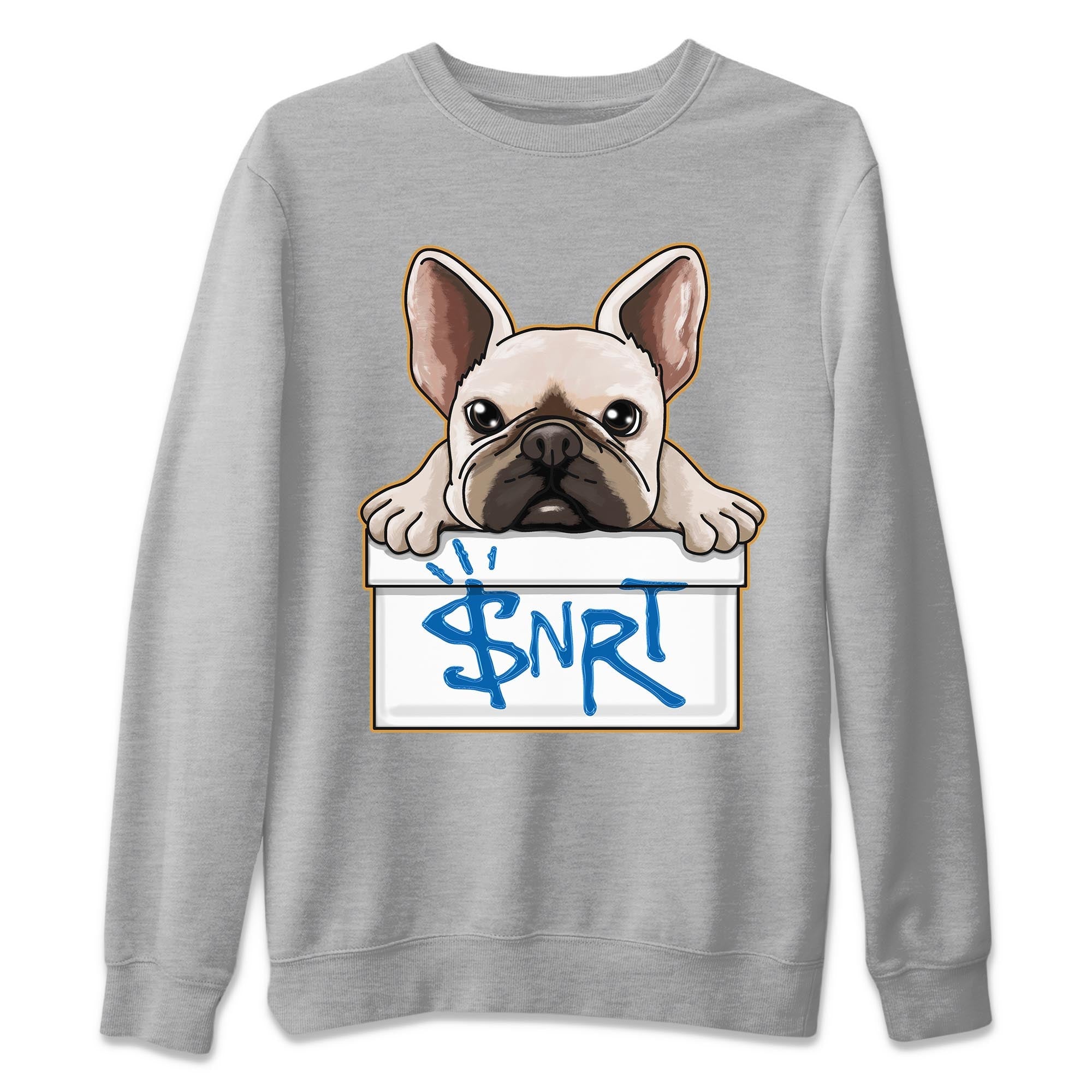 French Bulldog Unisex Sweater – Air Jordan 3 Wizards, Sneakers Matching Sweater