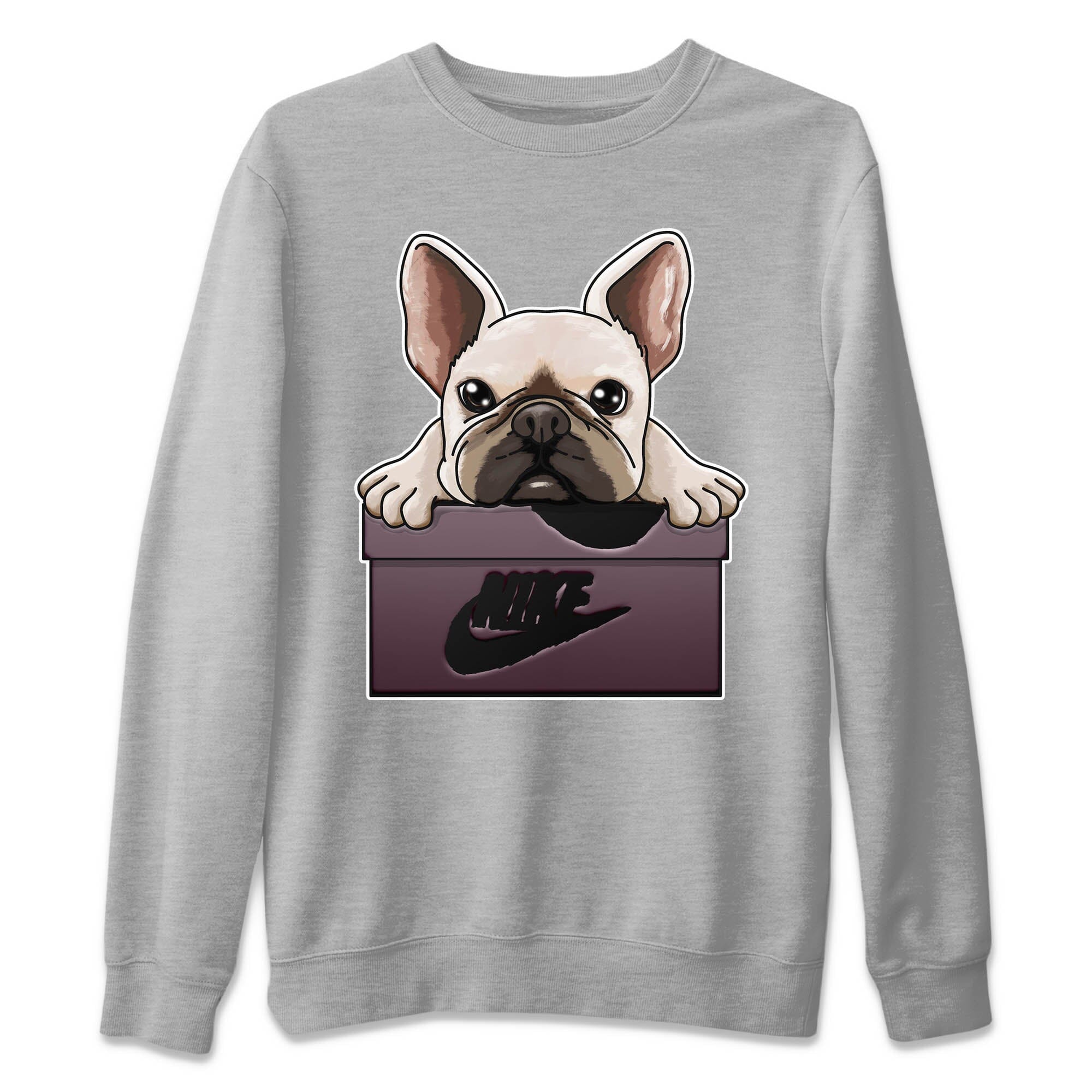 French Bulldog Unisex Sweater – Air Jordan 4 A Ma Maniere, Sneakers Matching Sweater