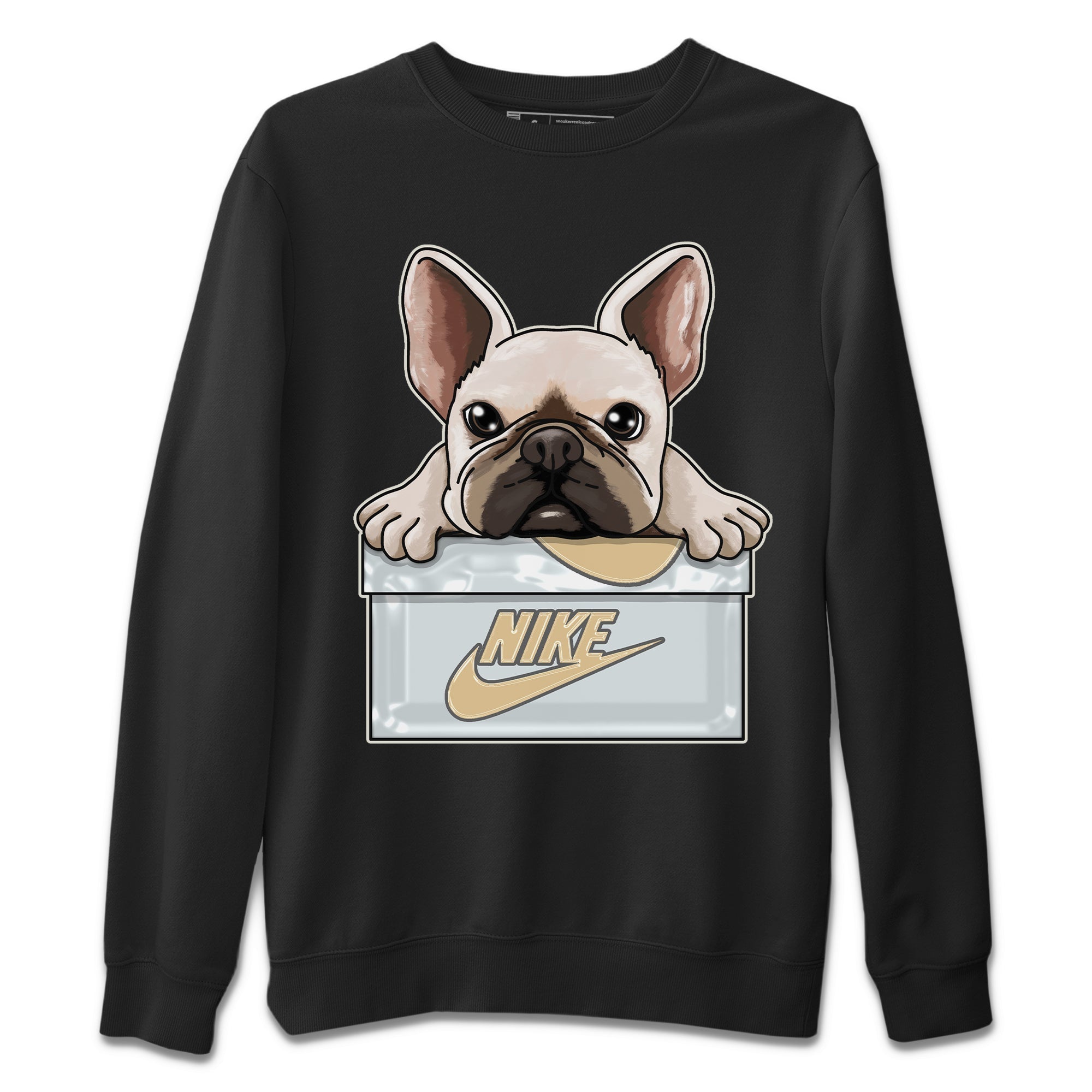 French Bulldog Unisex Sweater – Air Jordan 4 Craft, Sneakers Matching Sweater