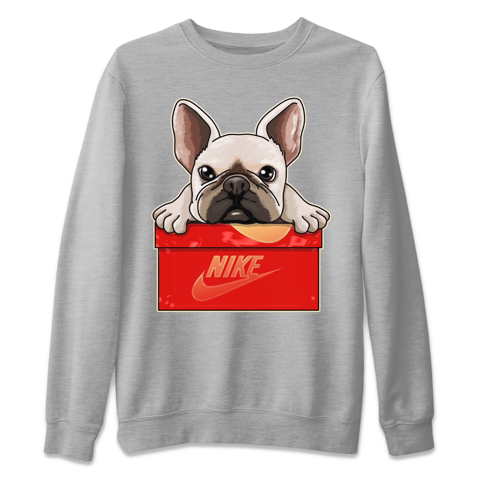 French Bulldog Unisex Sweater – Air Jordan 5 Mars For Her, Sneakers Matching Sweater