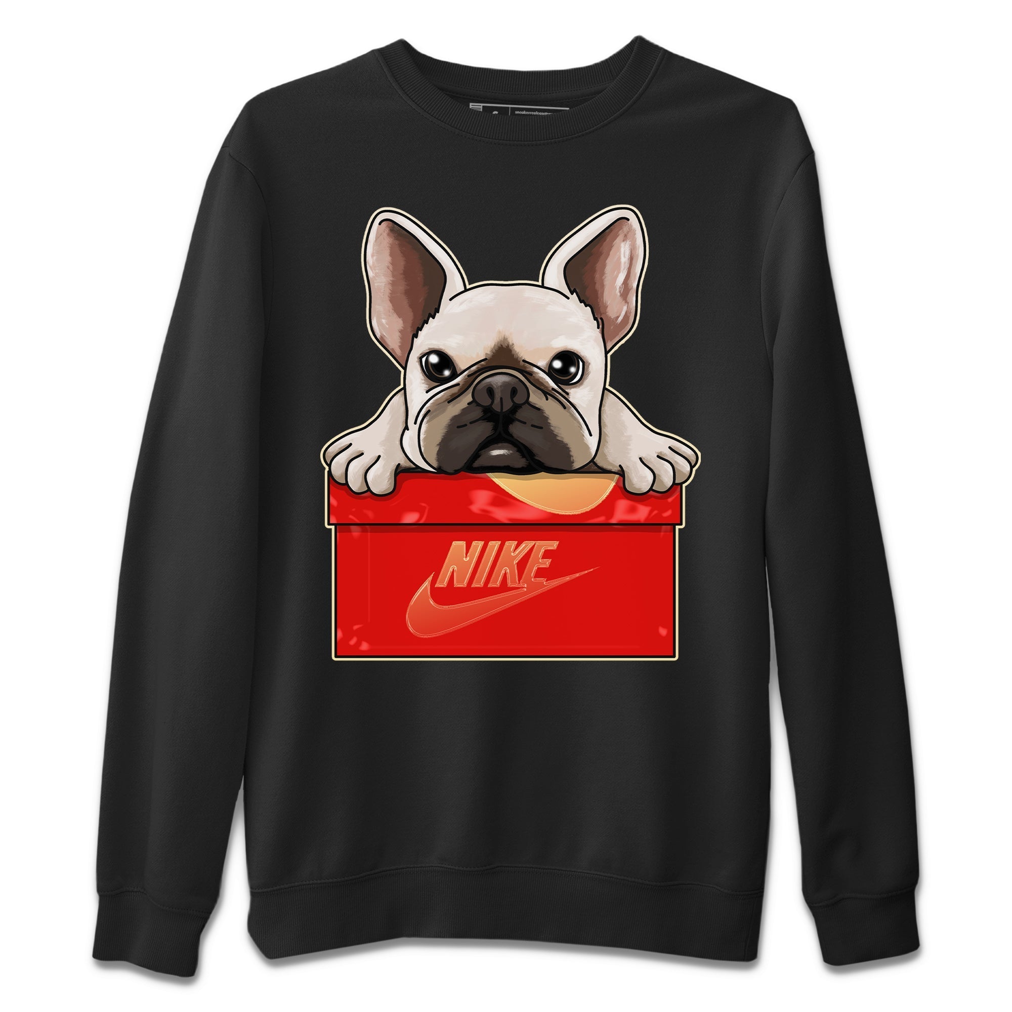 French Bulldog Unisex Sweater – Air Jordan 5 Mars For Her, Sneakers Matching Sweater