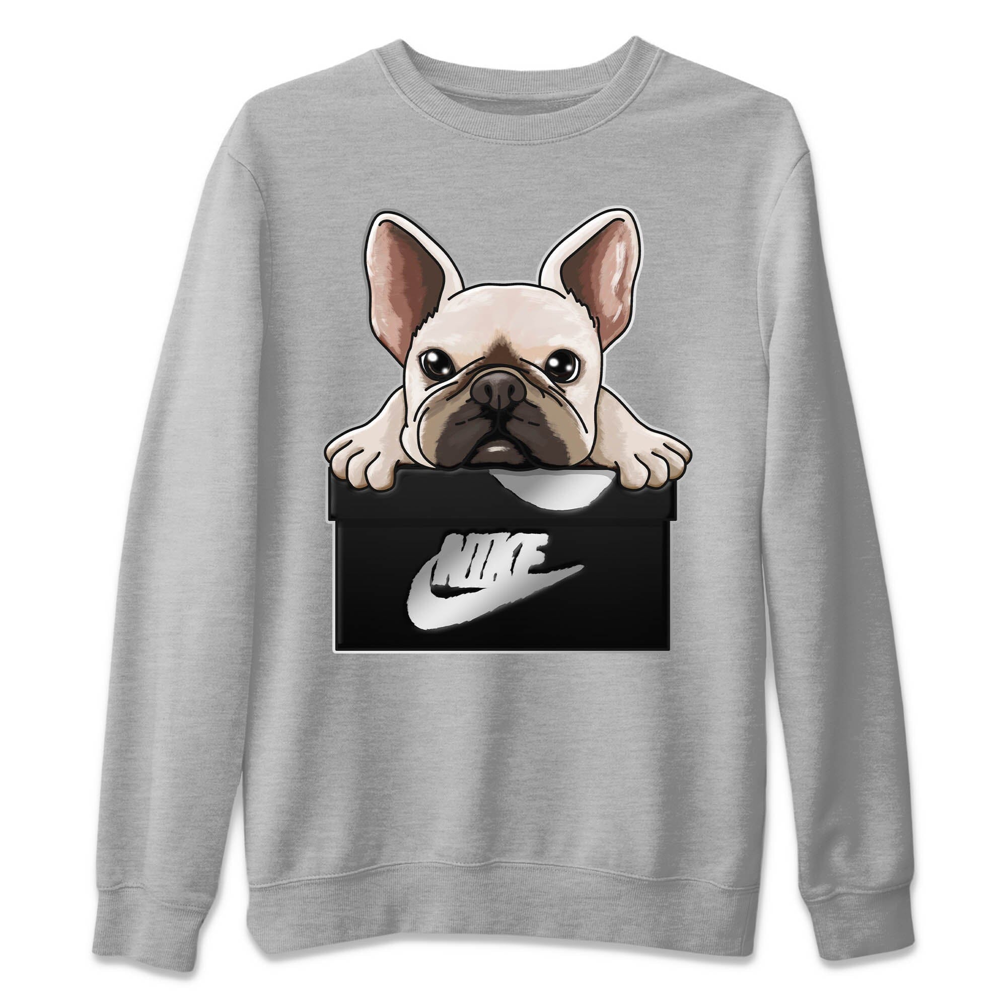 French Bulldog Unisex Sweater – Air Jordan 6 Chrome, Sneakers Matching Sweater