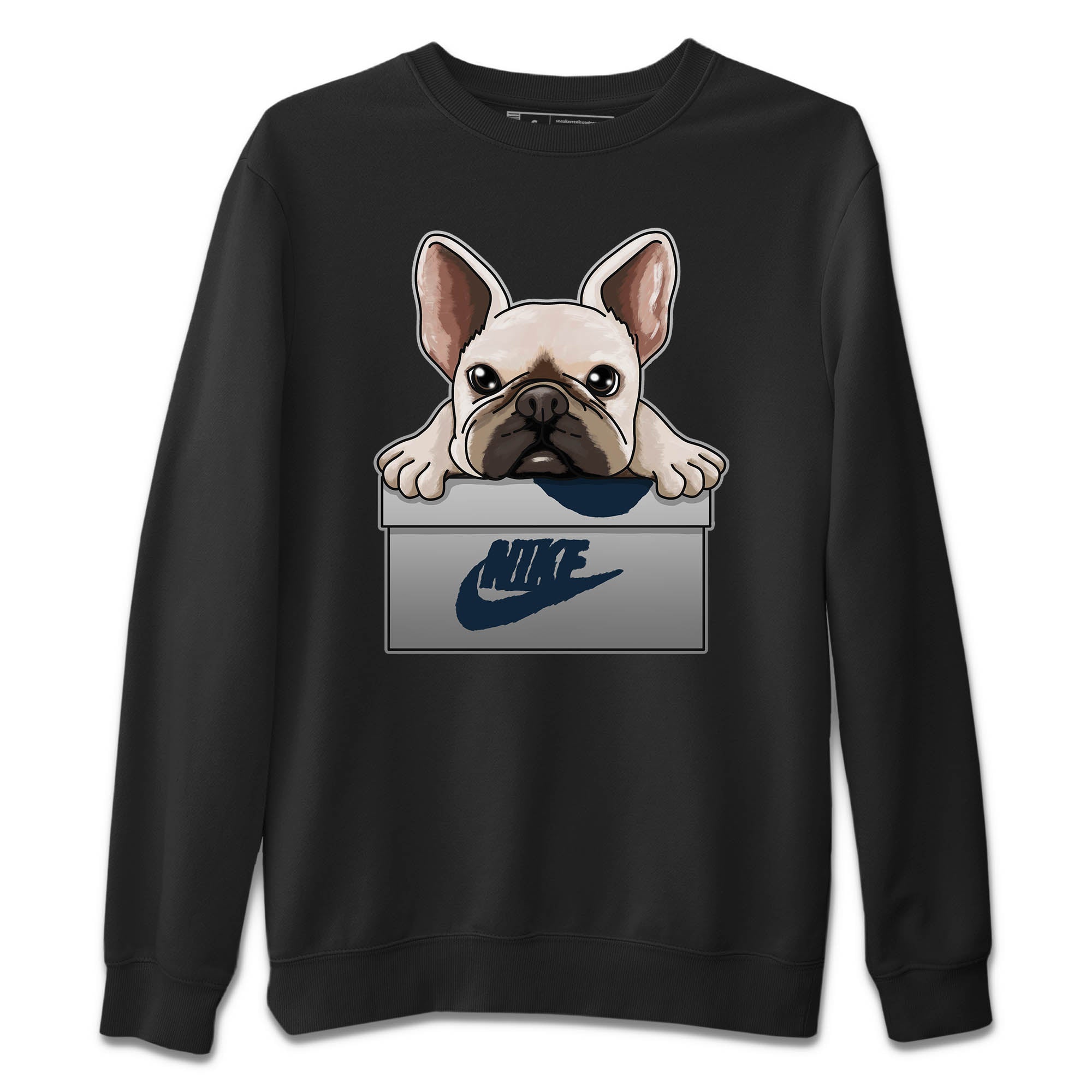 French Bulldog Unisex Sweater – Air Jordan 6 Georgetown, Sneakers Matching Sweater