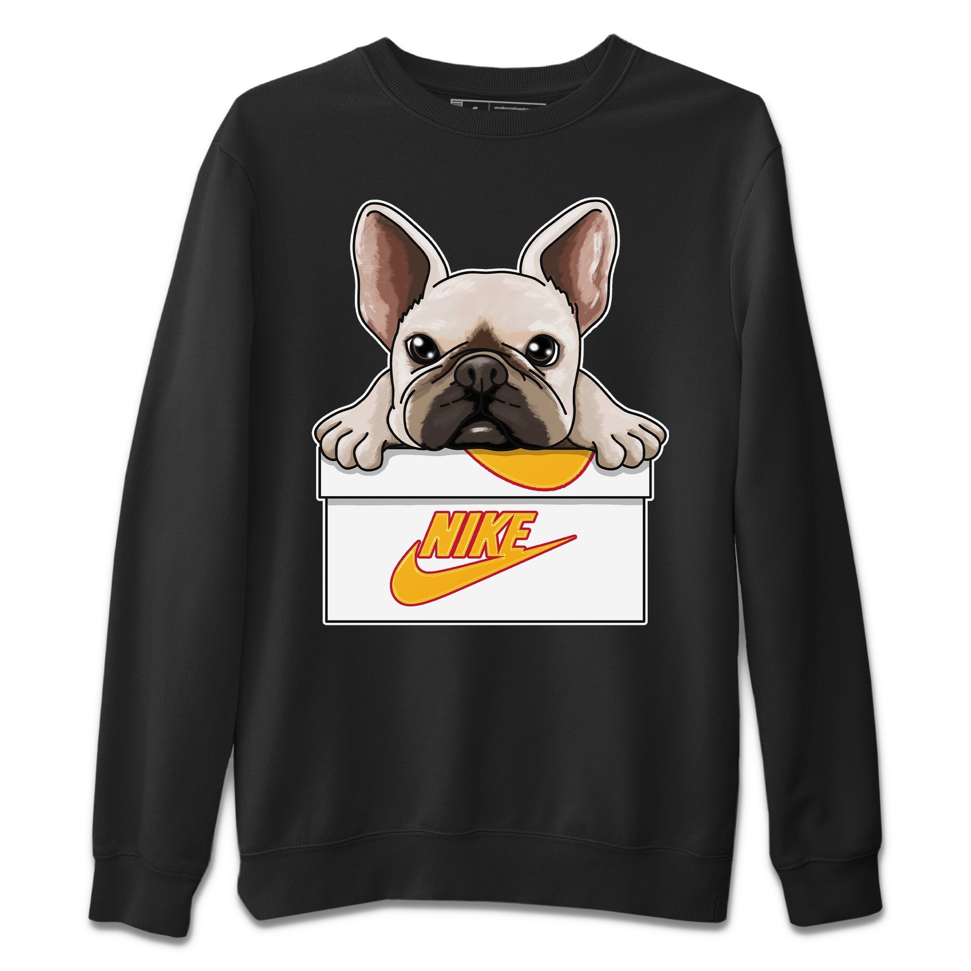 French Bulldog Unisex Sweater – Air Jordan 7 Cardinal, Sneakers Matching Sweater