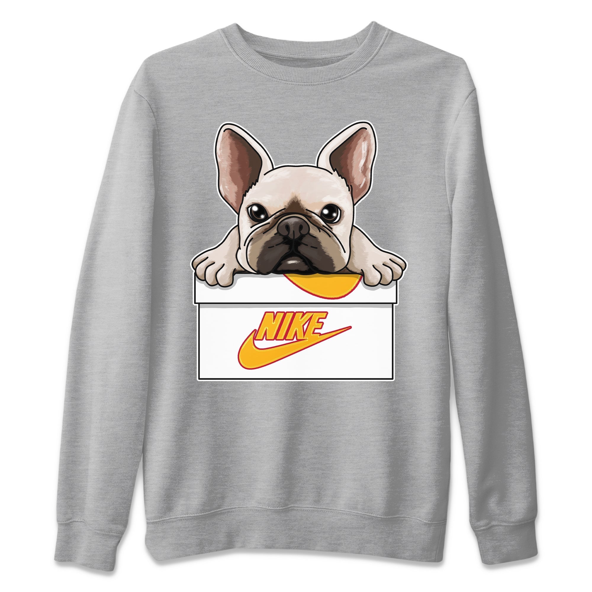French Bulldog Unisex Sweater – Air Jordan 7 Cardinal, Sneakers Matching Sweater