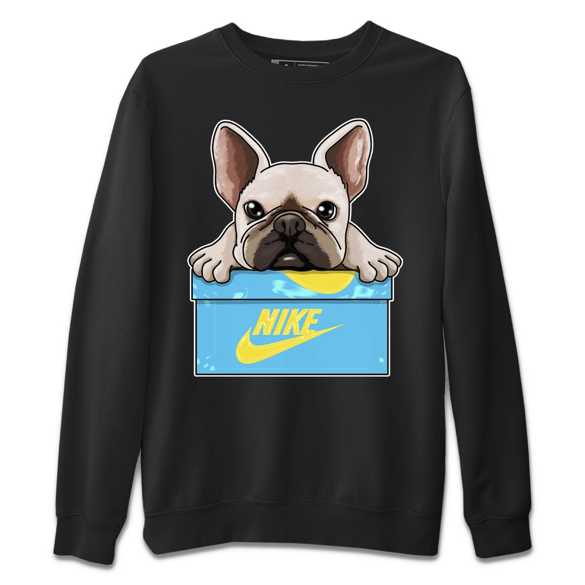 French Bulldog Unisex Sweater – Dunk Blue Chill, Sneakers Matching Sweater