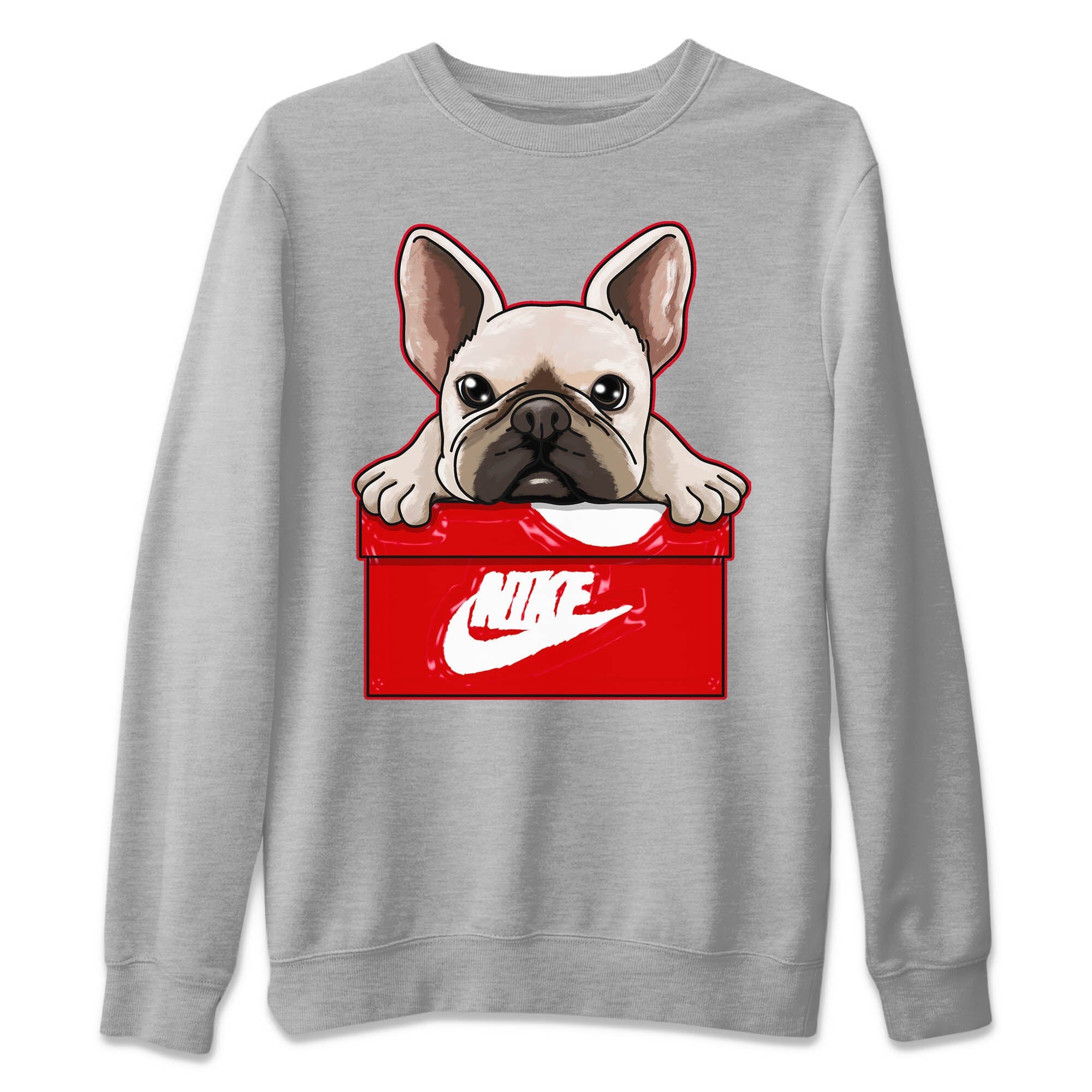French Bullodg Unisex Sweater – Air Jordan 11 Cherry, Sneakers Matching Sweater