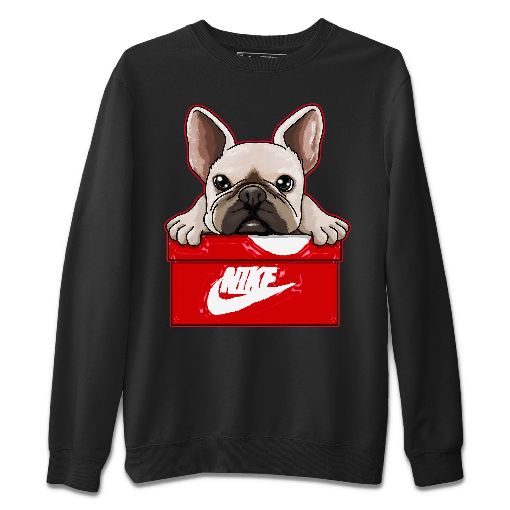 French Bullodg Unisex Sweater – Air Jordan 11 Cherry, Sneakers Matching Sweater