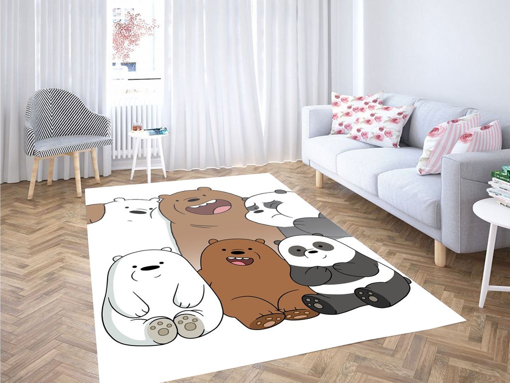 Friendship Of We Bare Bears Living Room Modern Carpet Rectangle Rug