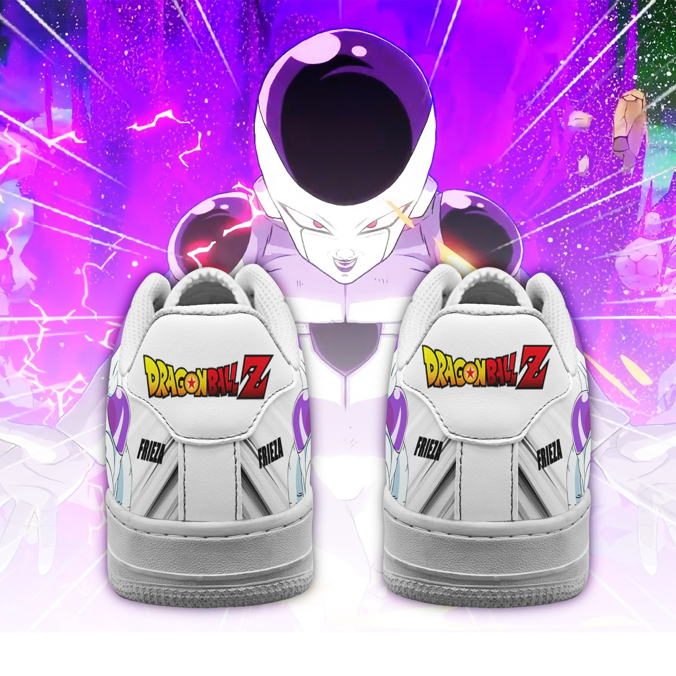 Frieza Air Sneakers Custom Anime Dragon Ball Shoes Simple Style