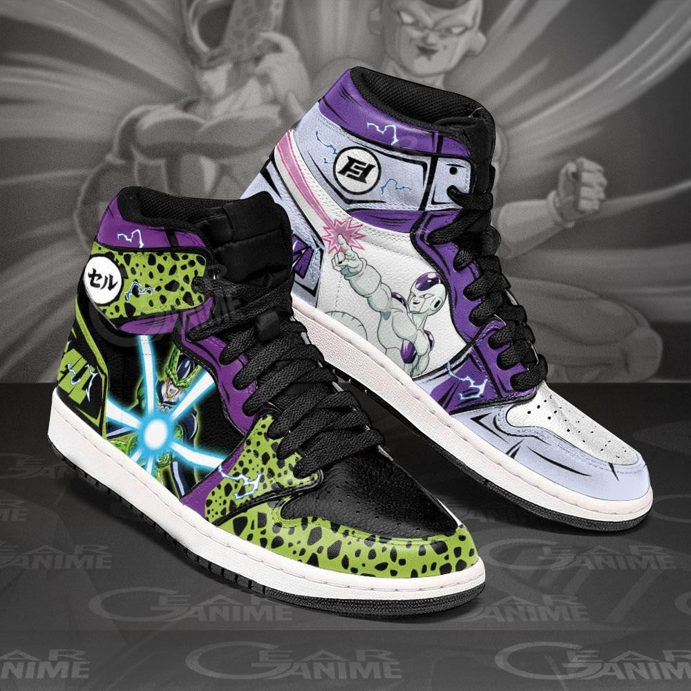 Frieza And Perfect Cell JD1s Sneakers Dragon Ball Anime Shoes, Air Jordan Hightop