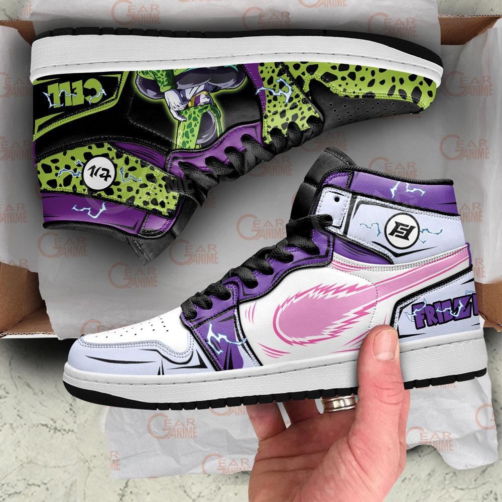 Frieza And Perfect Cell JD1s Sneakers Dragon Ball Anime Shoes, Air Jordan Hightop