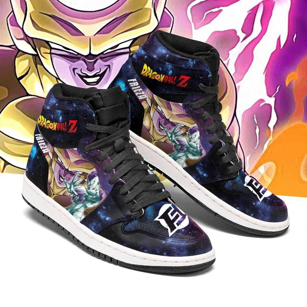 Frieza JD1s Sneakers Galaxy Anime Dragon Ball Shoes, Air Jordan Hightop