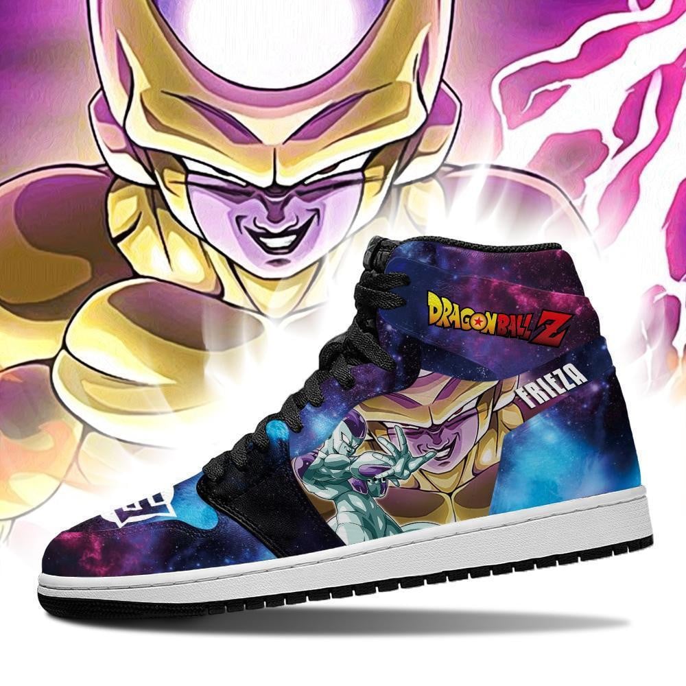 Frieza JD1s Sneakers Galaxy Anime Dragon Ball Shoes, Air Jordan Hightop