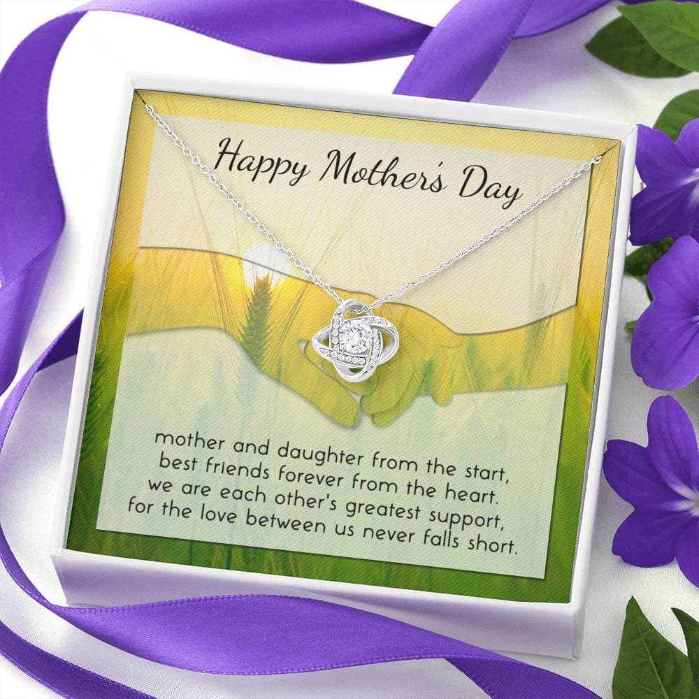 From The Start Mother’s Day Love Knot Necklace (Gift from Daughter)