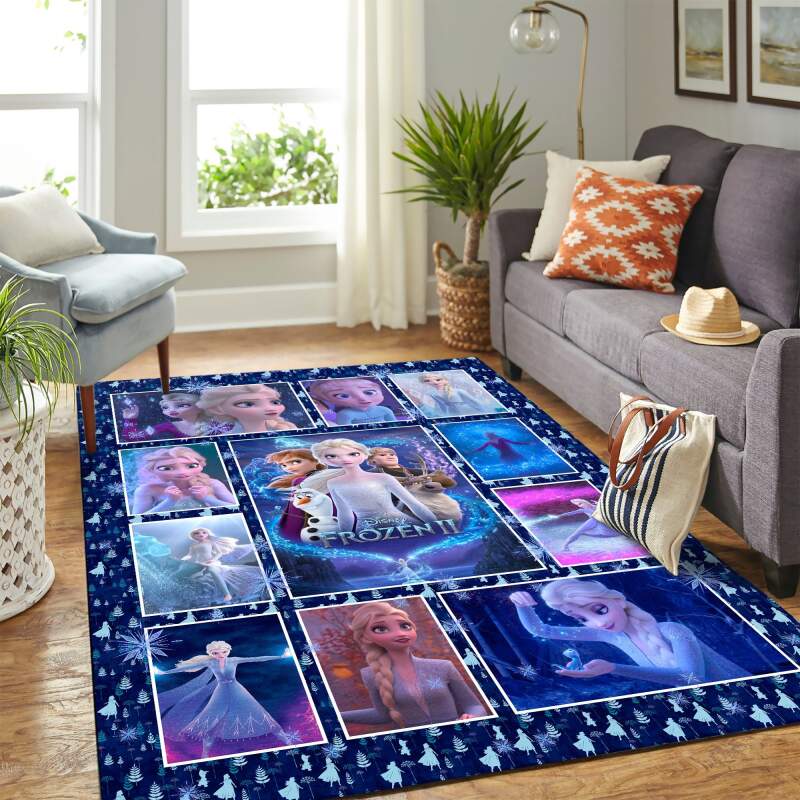 Frozen Carpet Floor Area Rectangle Rug