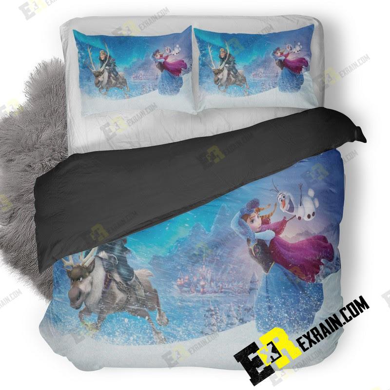 Frozen Movie Anna Kristoff 3D Customized Duvet Cover Bedding Set