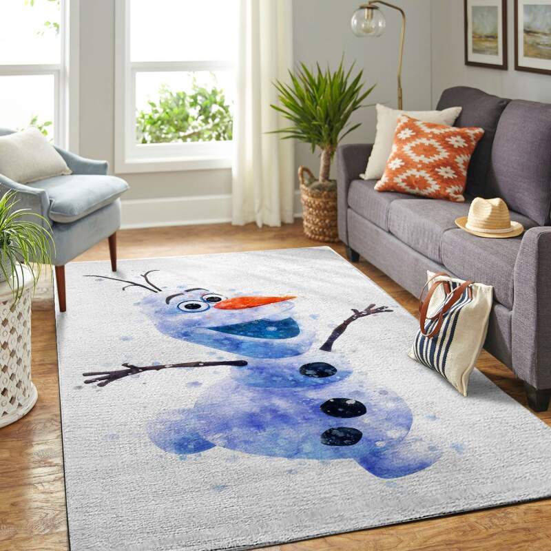Frozen Olaf Snowman Living Room Area Rectangle Rug