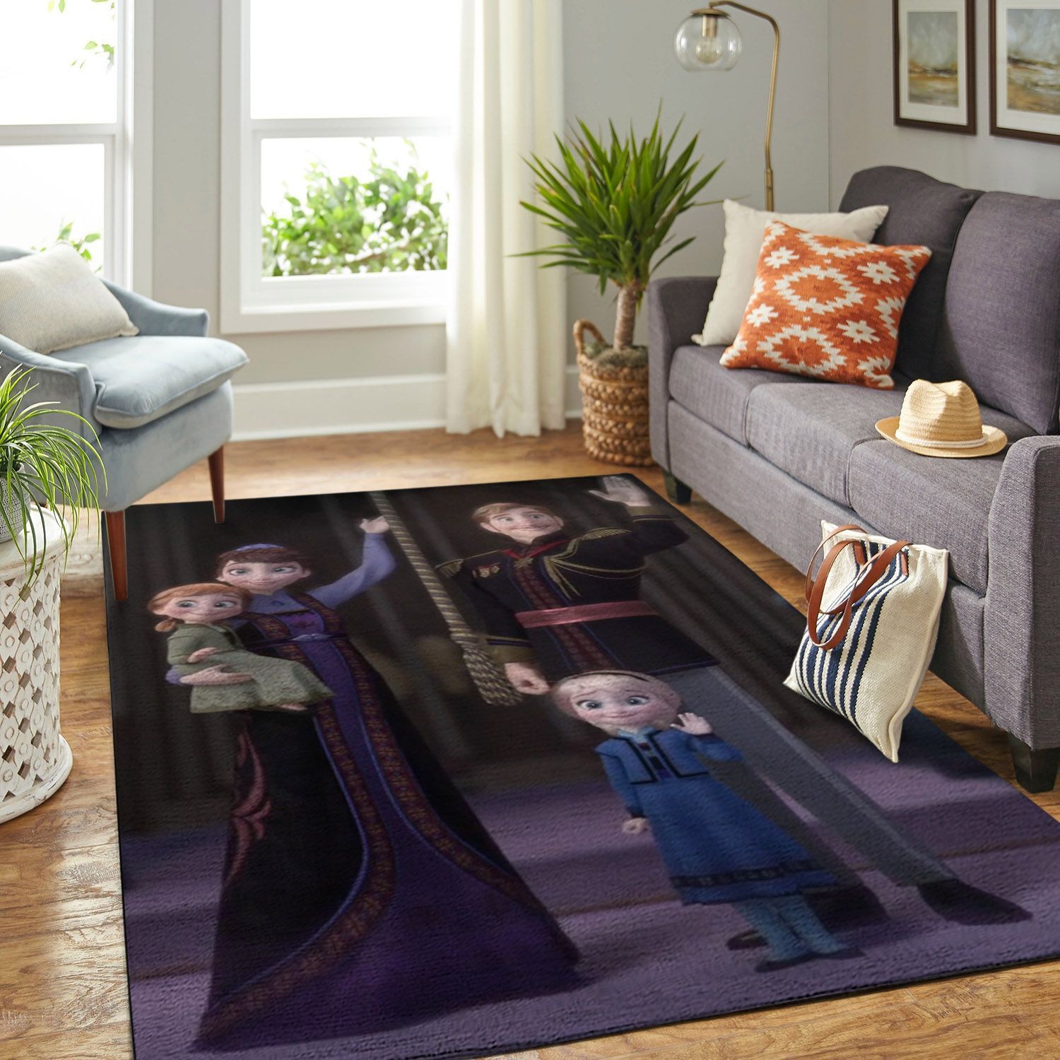 Frozen Royal Family Living Room Area Rectangle Rug