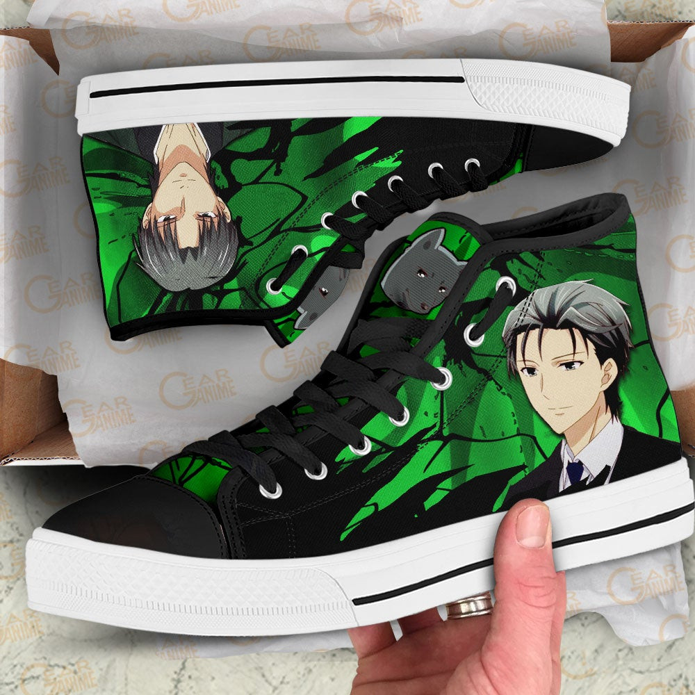 Fruit Basket Hatori Souma High Top Shoes Custom Anime Sneakers