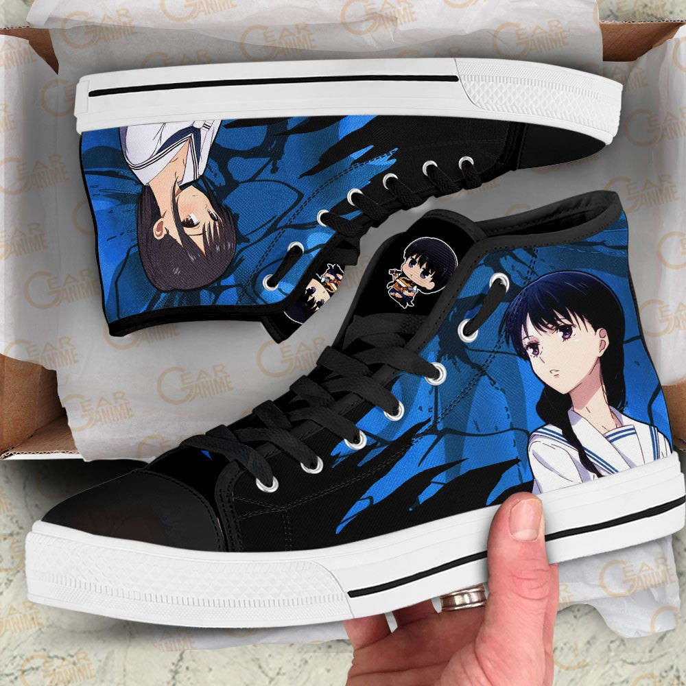 Fruit Basket Saki Hanajima High Top Shoes Custom Anime Sneakers