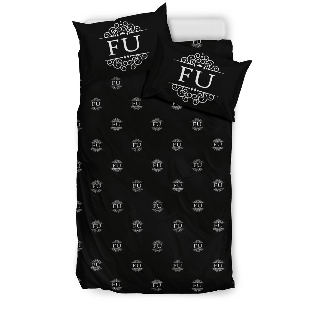 Fu Black 3D Customized Duvet Cover Bedding Set