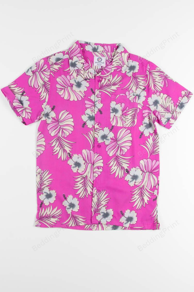 Fuchsia Hibiscus Hawaiian Shirt
