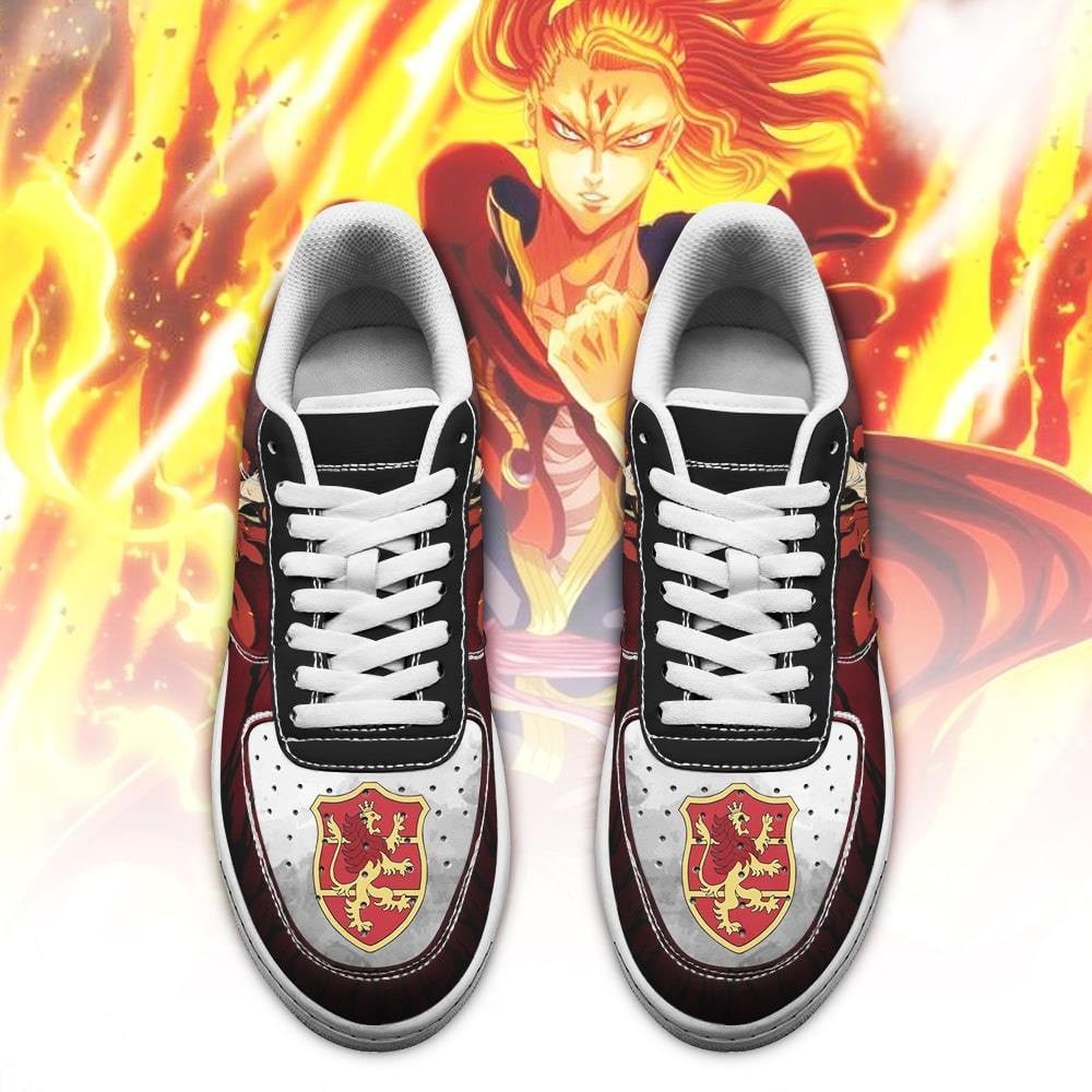 Fuegoleon Vermillion Sneakers Crimson Lion Knight Black Clover Anime Shoes