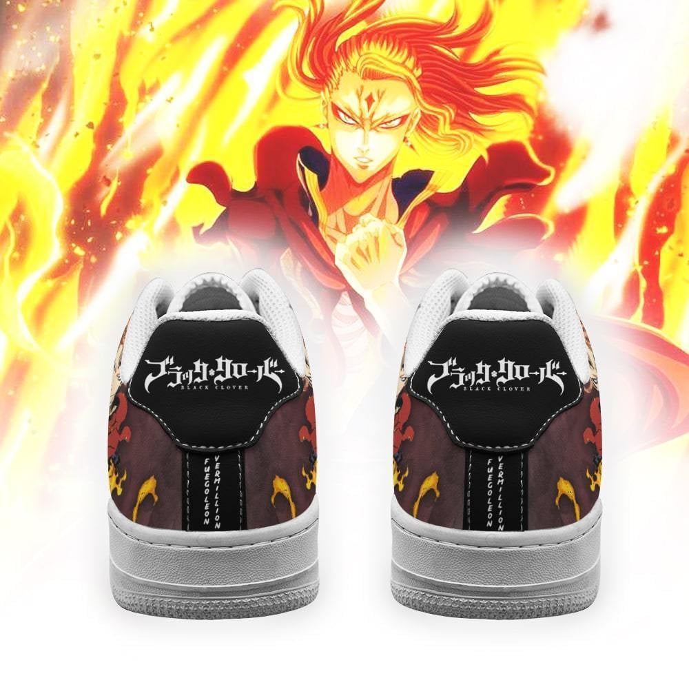 Fuegoleon Vermillion Sneakers Crimson Lion Knight Black Clover Anime Shoes