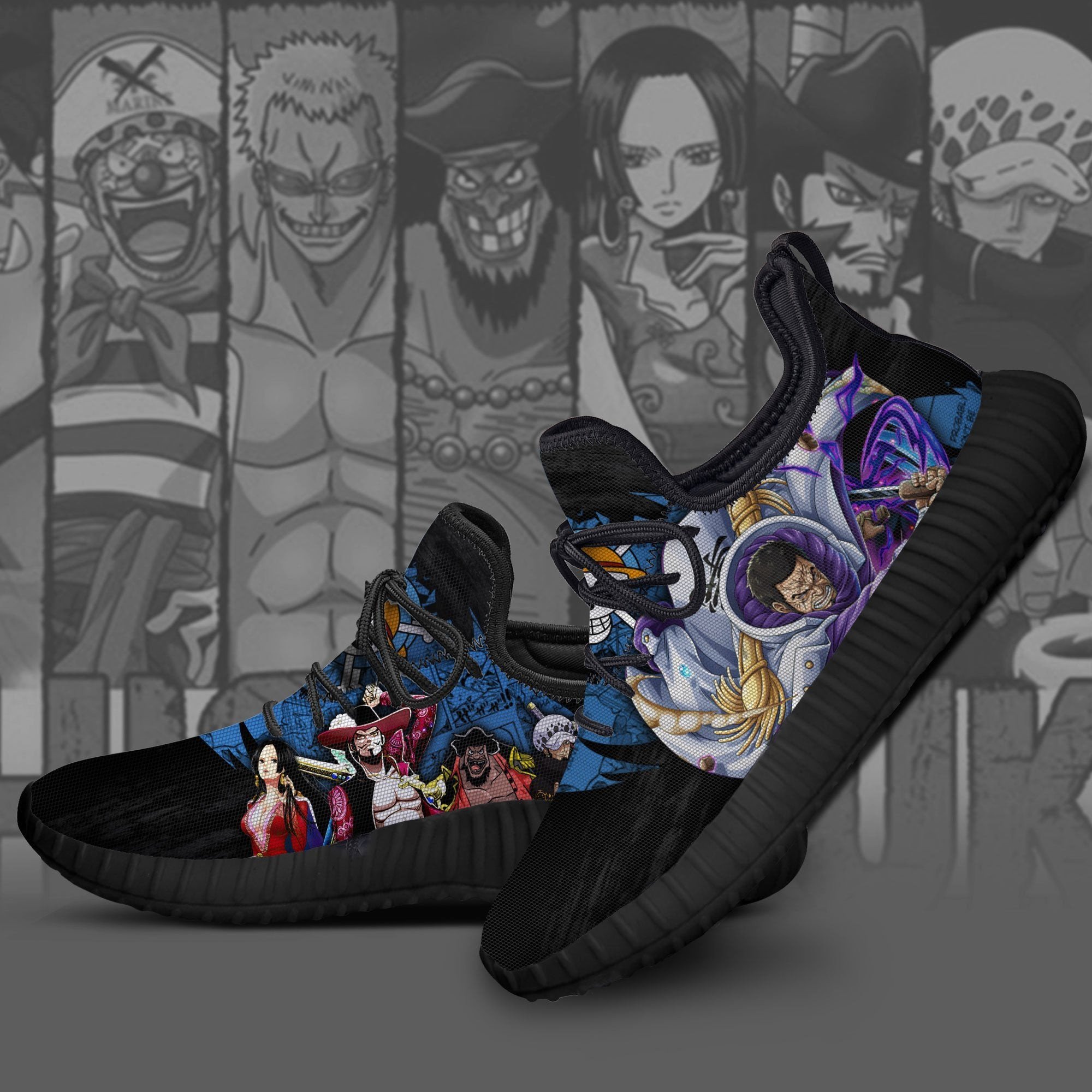 Fujitora and Shichibukai Reze Shoes Custom One Piece Shoes