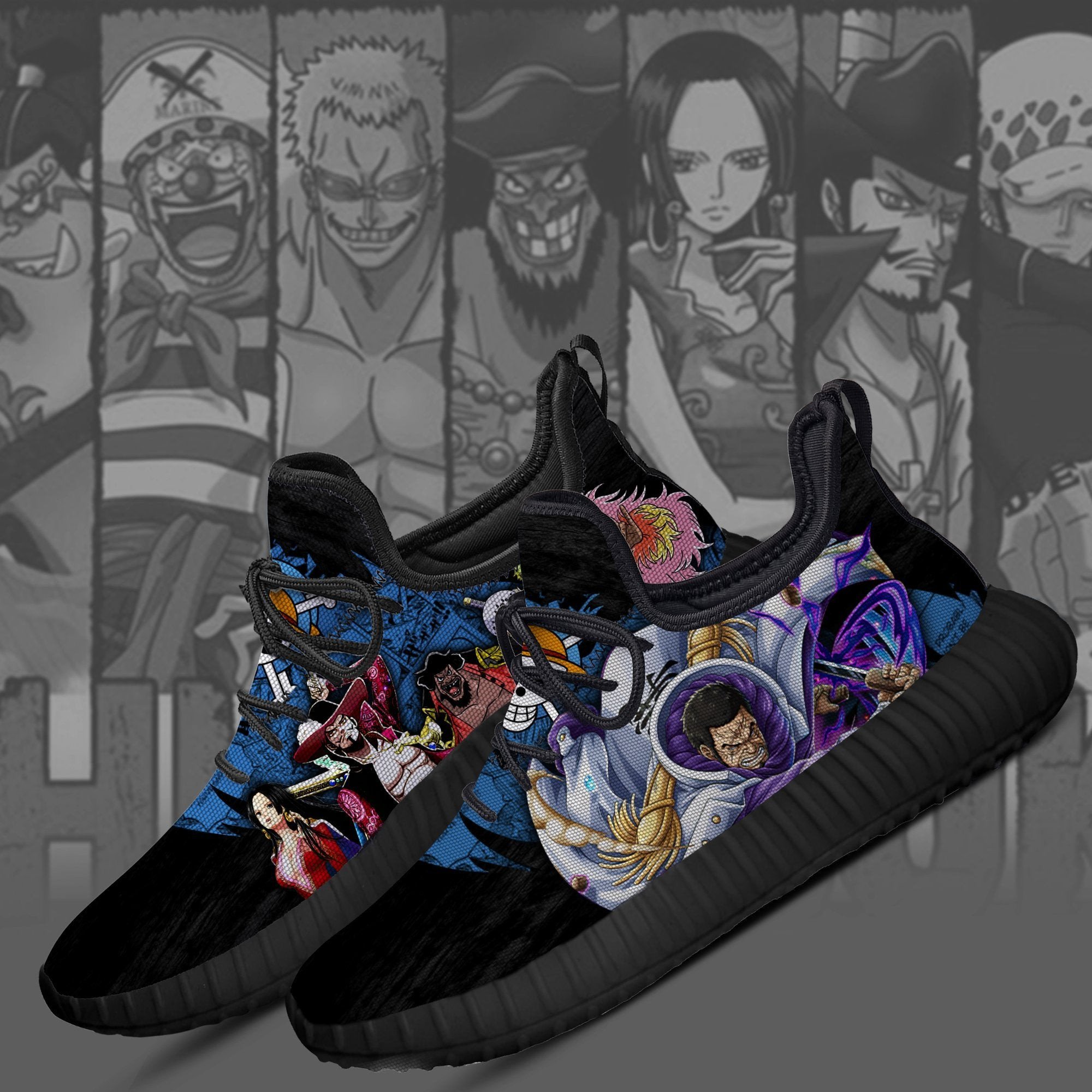 Fujitora and Shichibukai Reze Shoes Custom One Piece Shoes