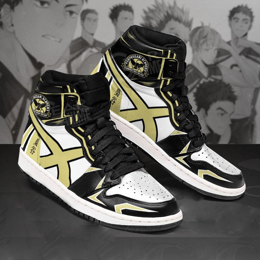 Fukurodani Academy Haikyuu Anime 1 High Top Air Jordan Sneaker, Air Jordan Hightop