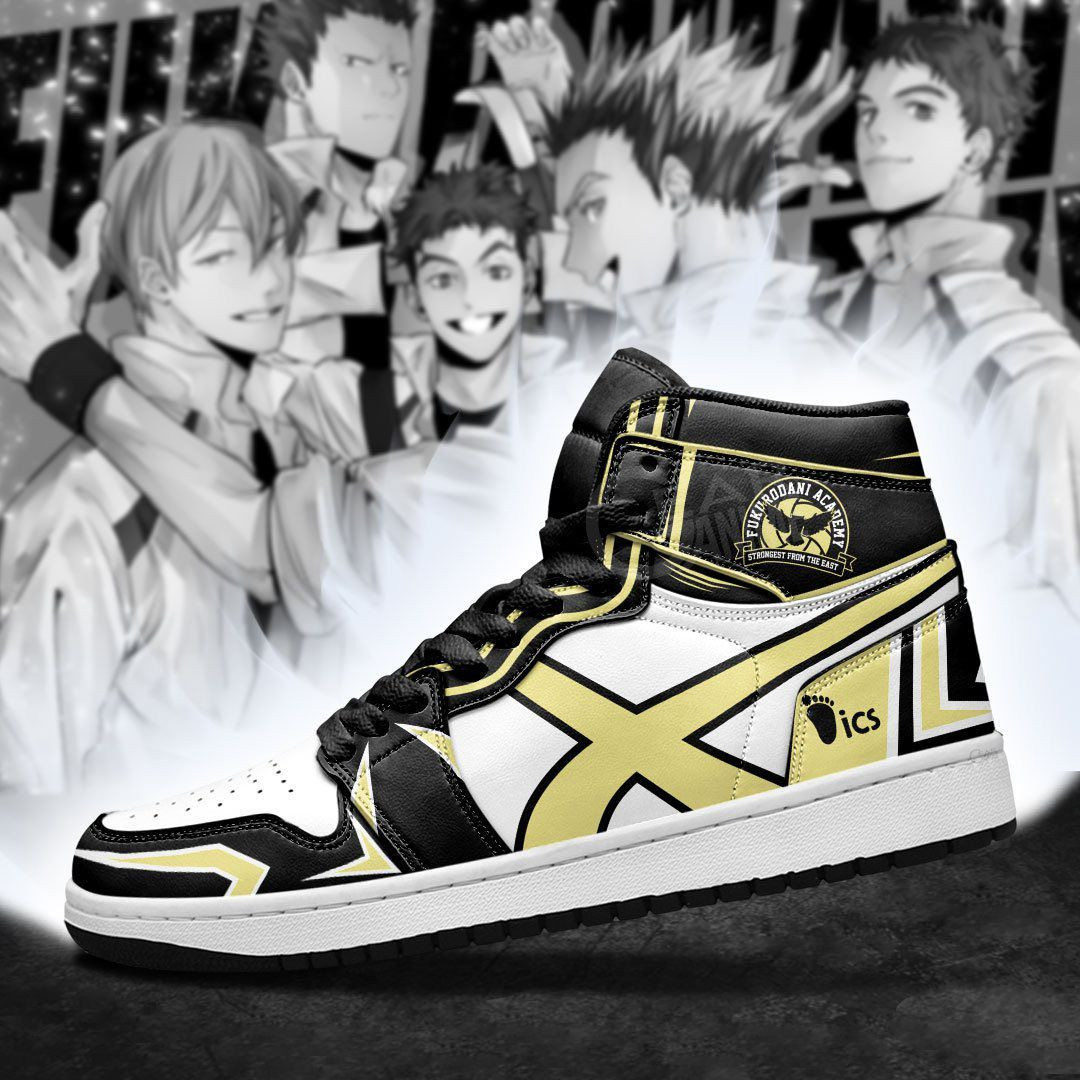 Fukurodani Academy Haikyuu Anime 1 High Top Air Jordan Sneaker, Air Jordan Hightop