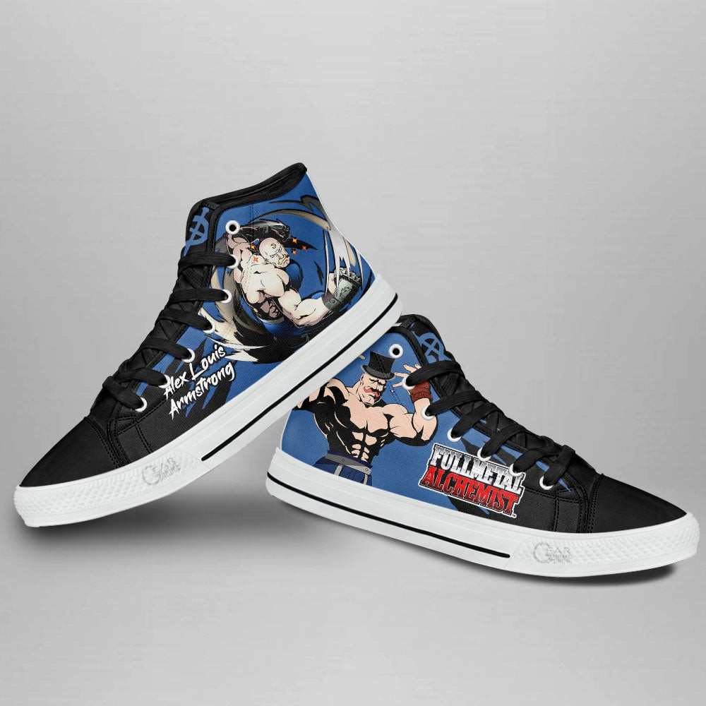 Fullmetal Alchemist Alex Louis Armstrong High Top Shoes Custom Anime Sneakers