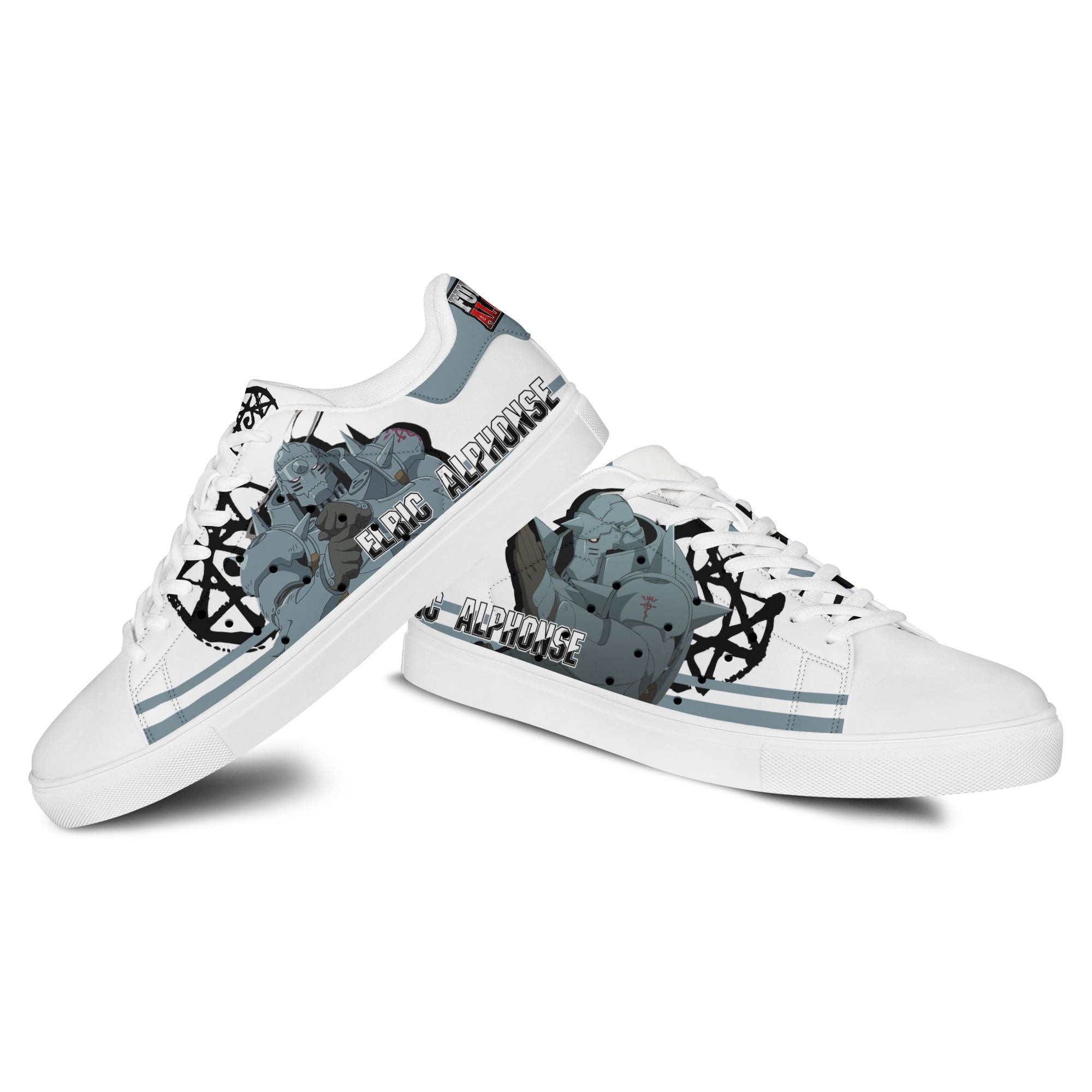 Fullmetal Alchemist Alphonse Elric Skate Sneakers Custom Anime Shoes