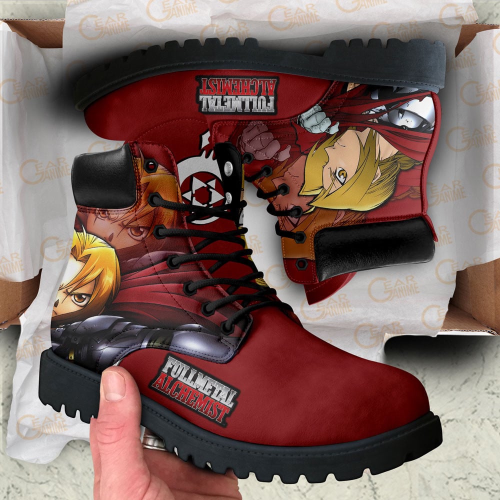 Fullmetal Alchemist Edward Elric Boots Custom Anime Shoes