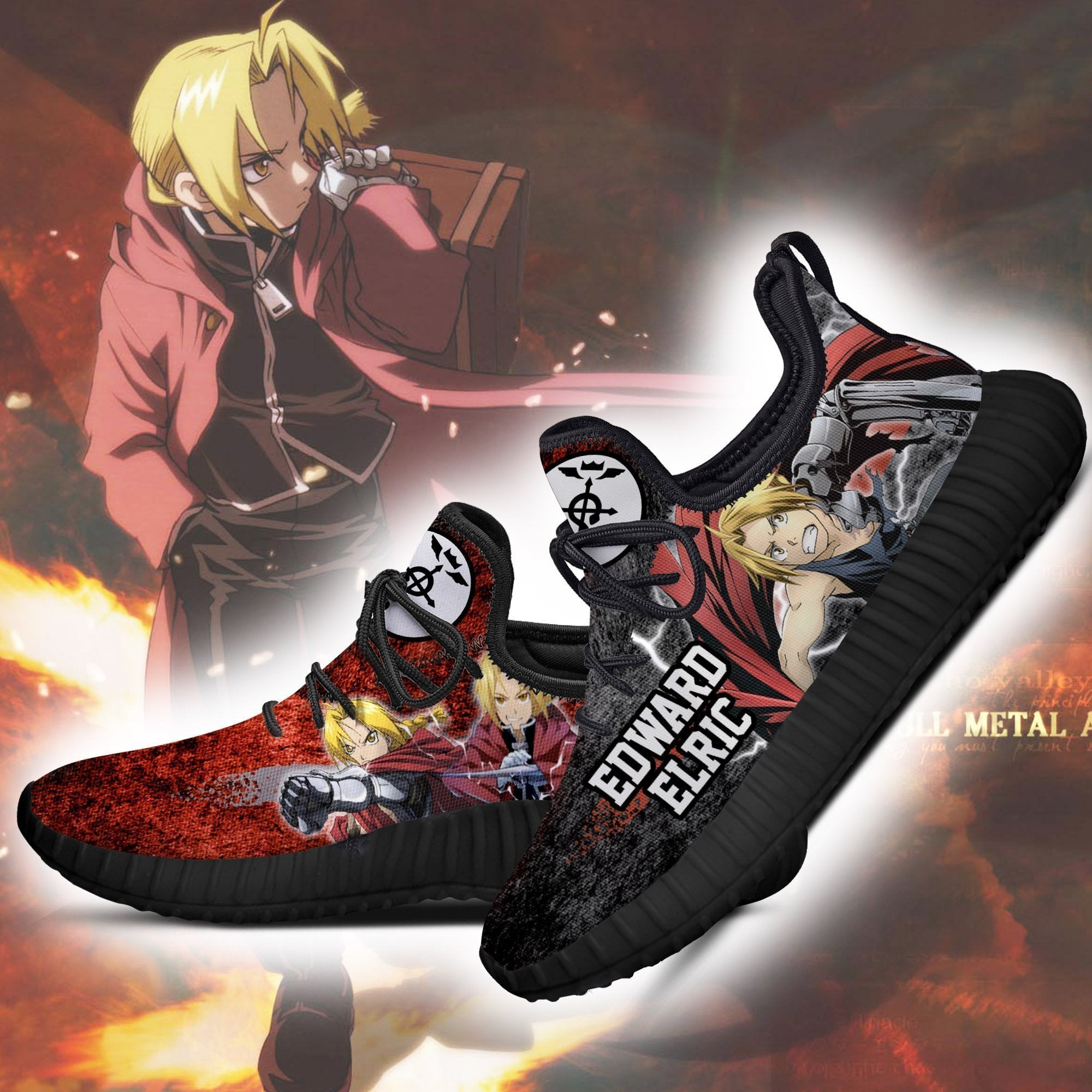 Fullmetal Alchemist Edward Elric Reze Shoes Character Anime Sneakers