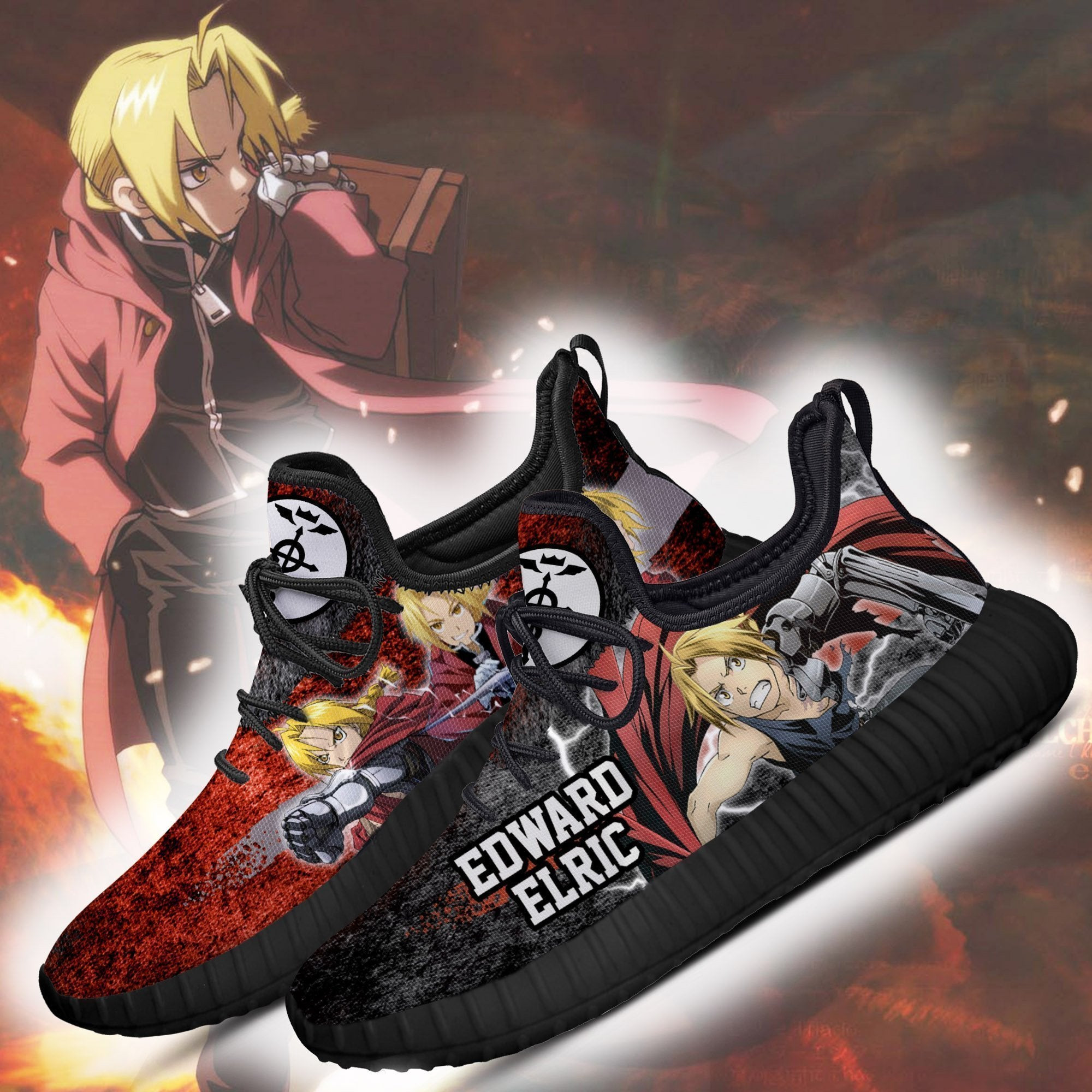 Fullmetal Alchemist Edward Elric Reze Shoes Character Anime Sneakers