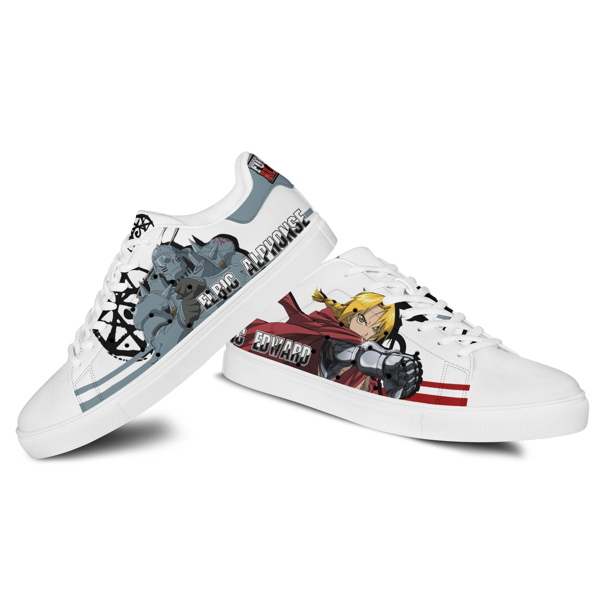 Fullmetal Alchemist Elric Brothers Skate Sneakers Custom Anime Shoes