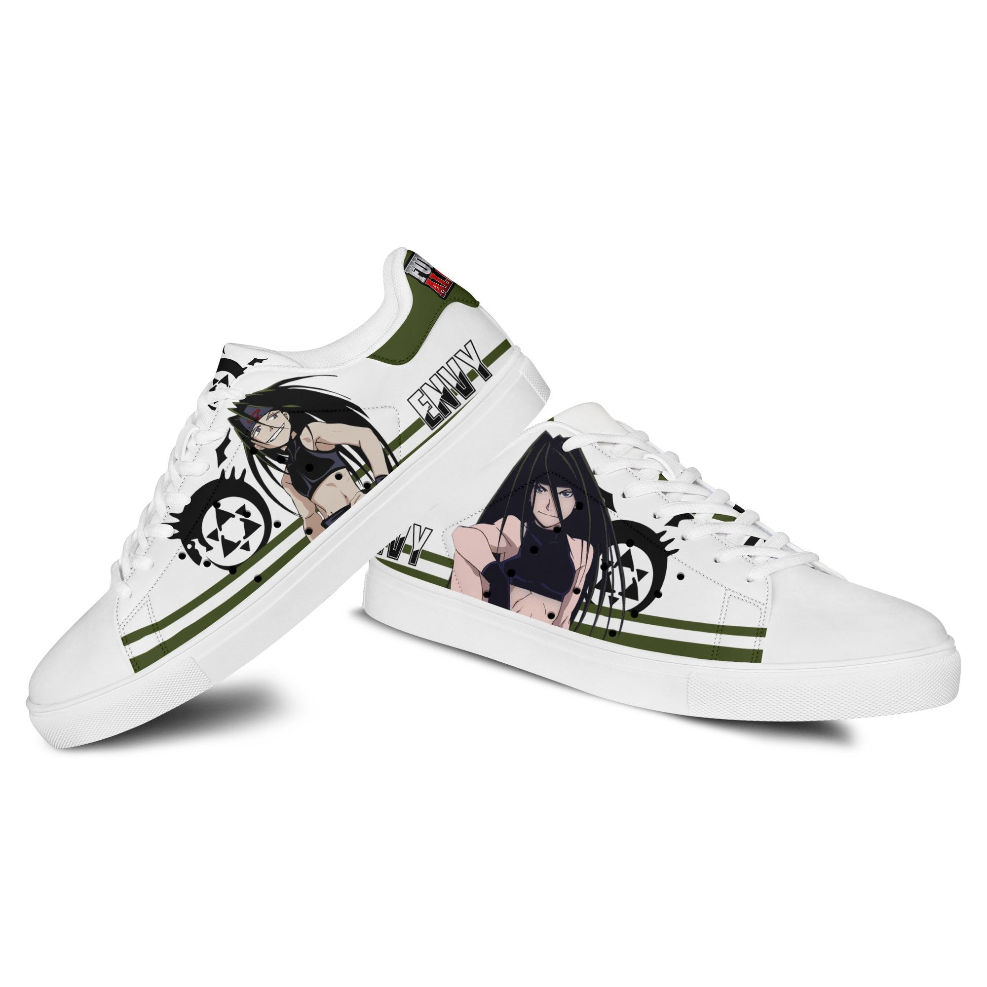 Fullmetal Alchemist Envy Skate Sneakers Custom Anime Shoes