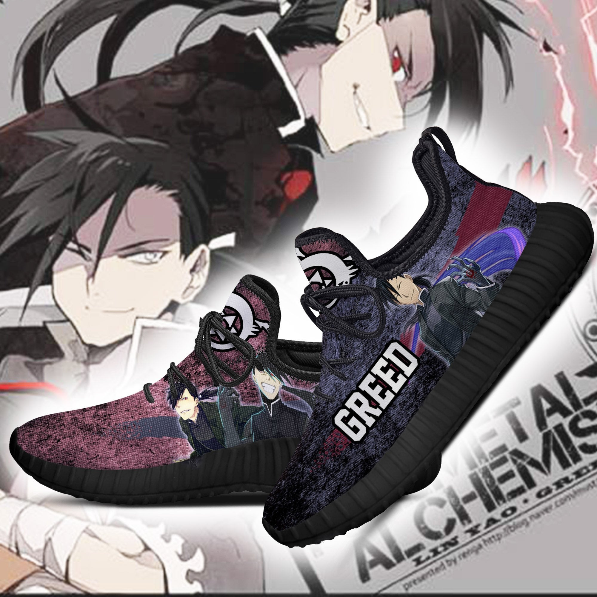 Fullmetal Alchemist Greed Reze Shoes Character Anime Sneakers