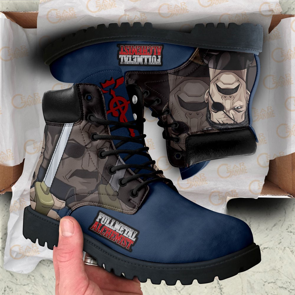 Fullmetal Alchemist King Bradley Boots Custom Anime Shoes